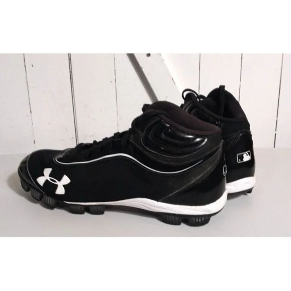 Under Armor Black Baseball Cleats, Men's Size 11.5 Med